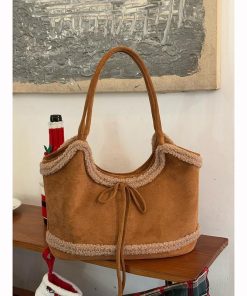 Women’s Fashion Canvas Blue Cowhide Handbag