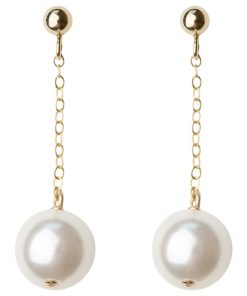 Pearl pink glass love earrings for women classic small fresh fairy earrings earrings for women