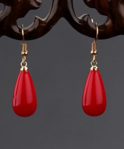 Triangle Pearl Pendant Earrings
