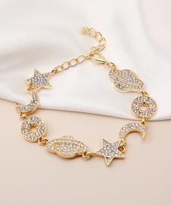 Yellow and White Gold and Diamond Bracelets