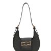 Bias embroidered saddle bag blue